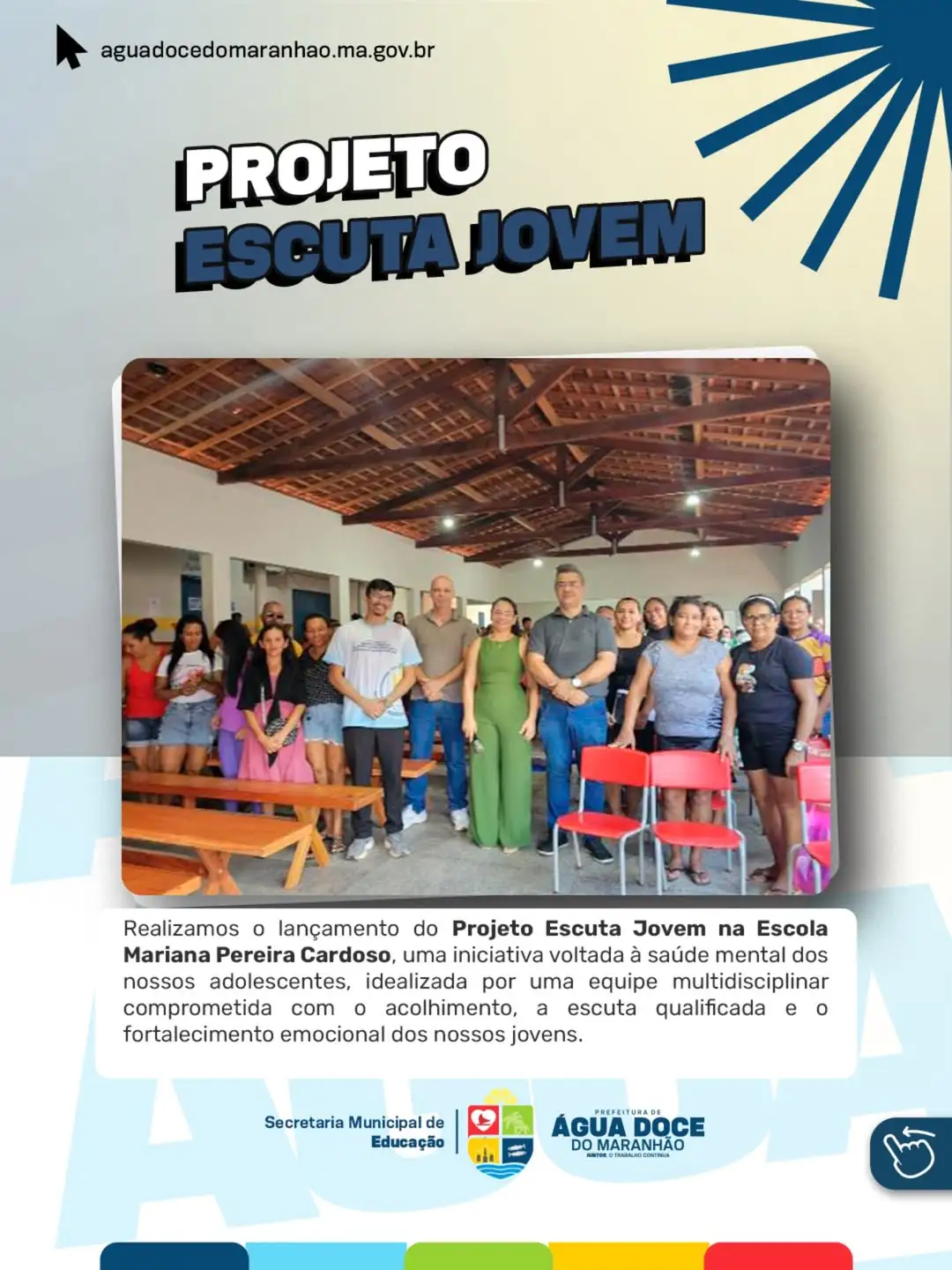 Prefeitura de Água Doce do Maranhão lança Projeto Escuta Jovem e fortalece cuidado com a saúde mental