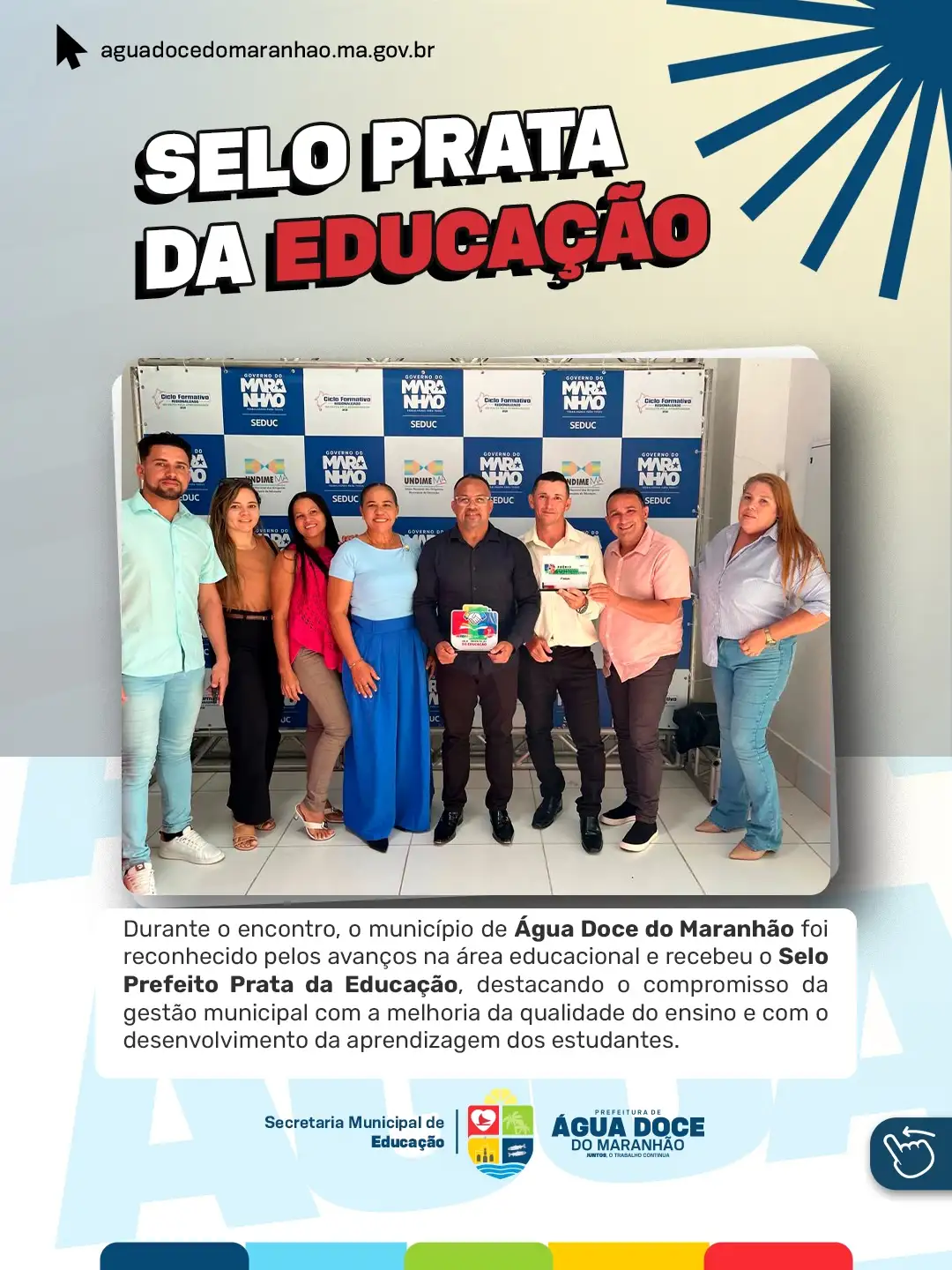 Água Doce do Maranhão conquista Selo Prata da Educação e reforça avanços no ensino