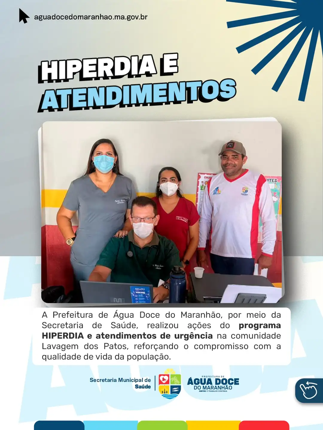 Prefeitura de Água Doce do Maranhão leva saúde e atenção às comunidades 💙