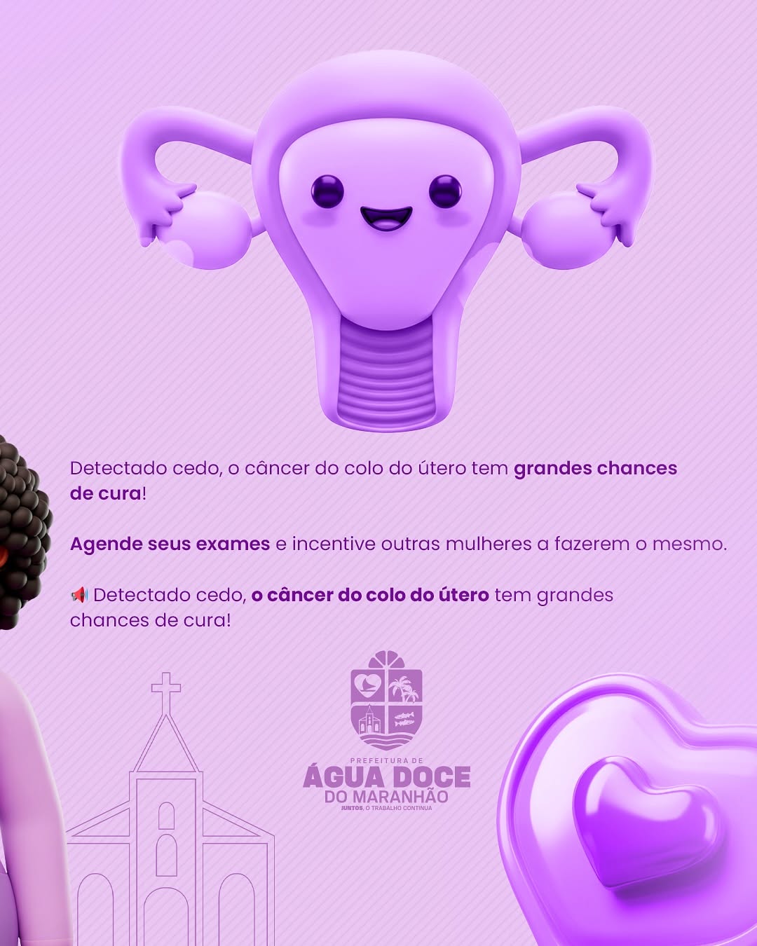 Foto 2 – 💜 Março Lilás: Previna o câncer do colo do útero! 💜