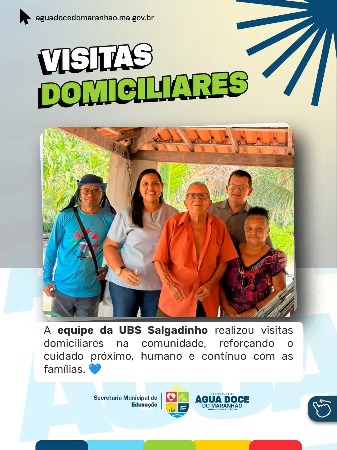 UBS Salgadinho realiza visitas domiciliares e reforça cuidado com a comunidade