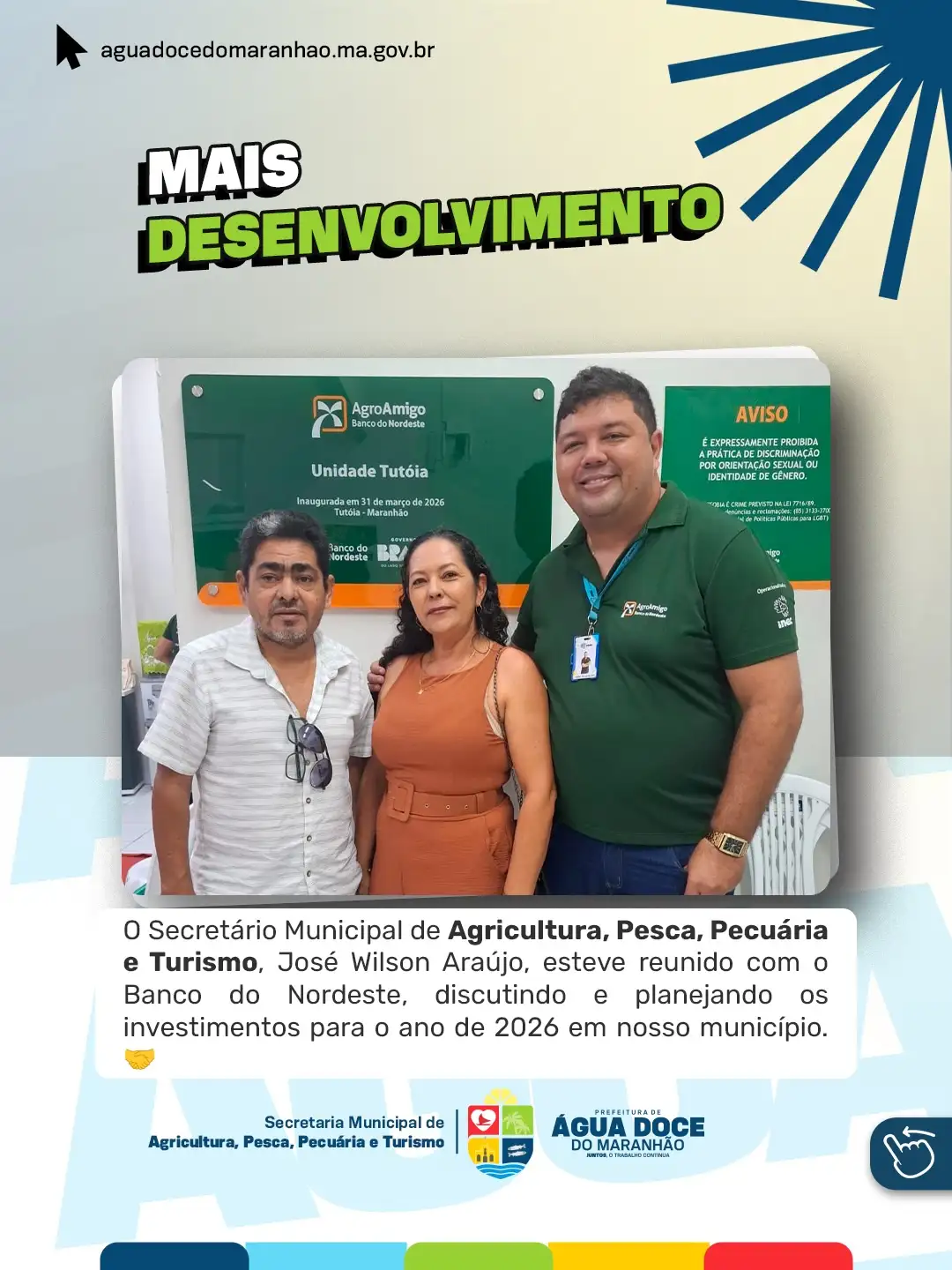 Secretaria Municipal de Agricultura participa de reunião com Banco do Nordeste para planejamento de investimentos em 202