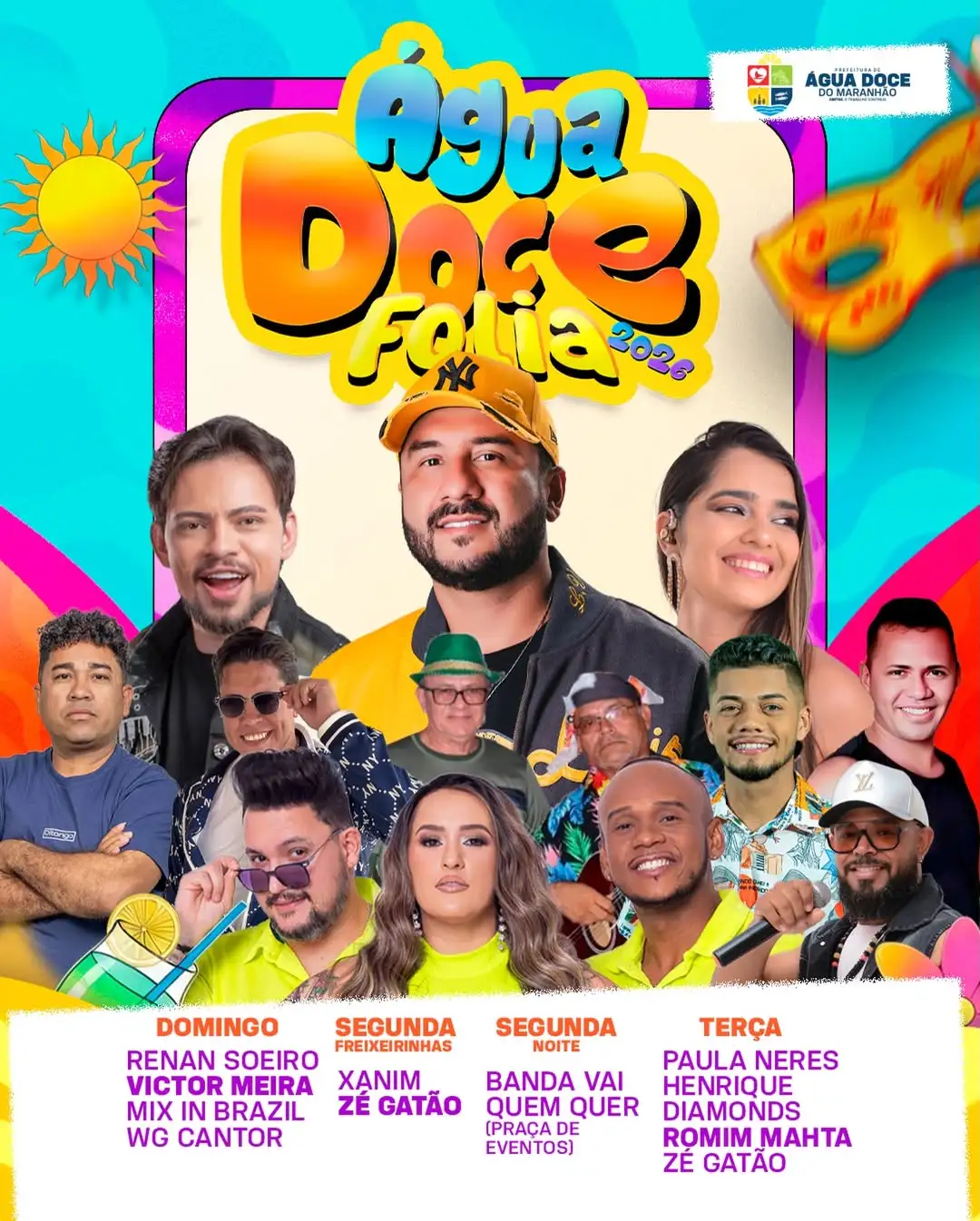 🎭🌊 Água Doce Folia 2026 | Programação Oficial