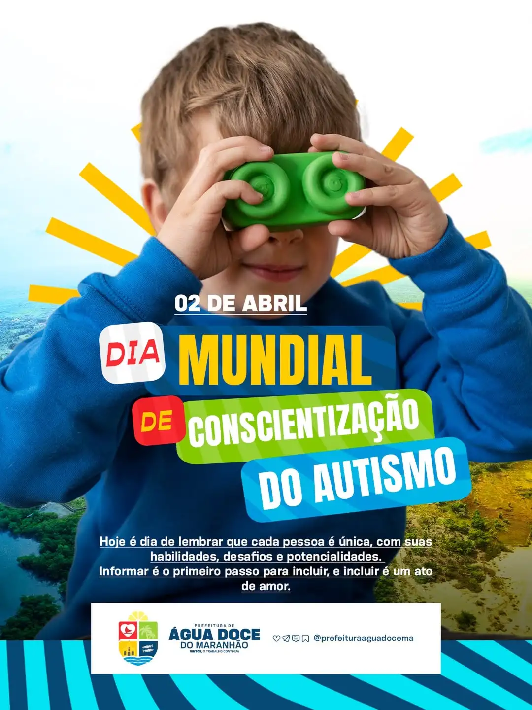 Prefeitura de Água Doce do Maranhão reforça conscientização sobre o Transtorno do Espectro Autista