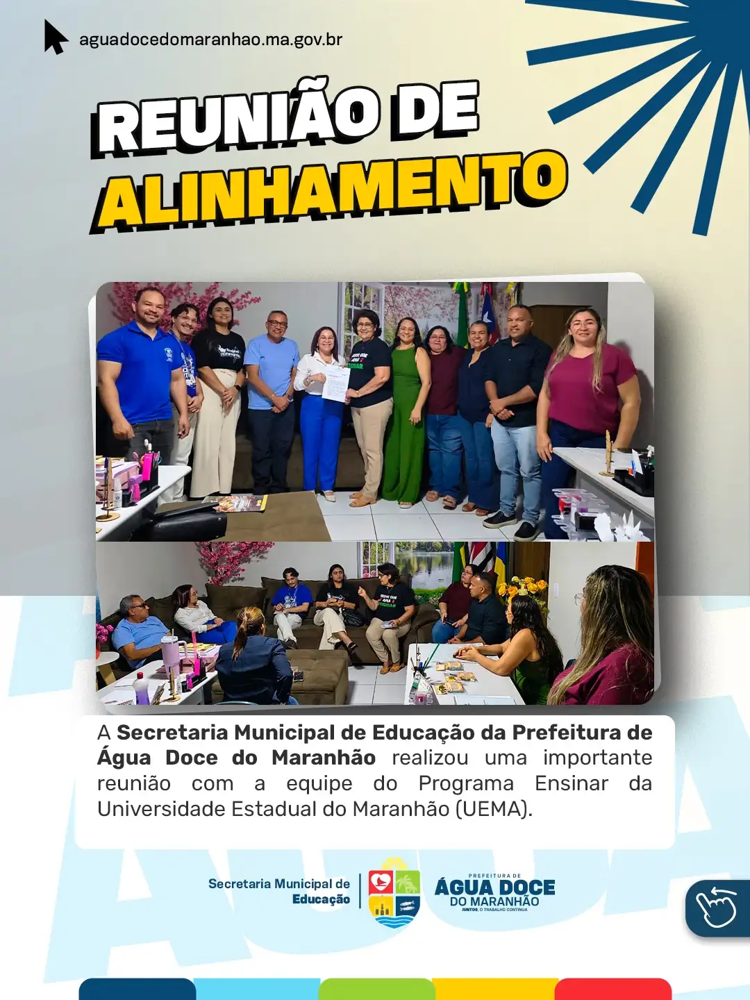 Prefeitura de Água Doce do Maranhão fortalece parceria com a UEMA em reunião de alinhamento educacional