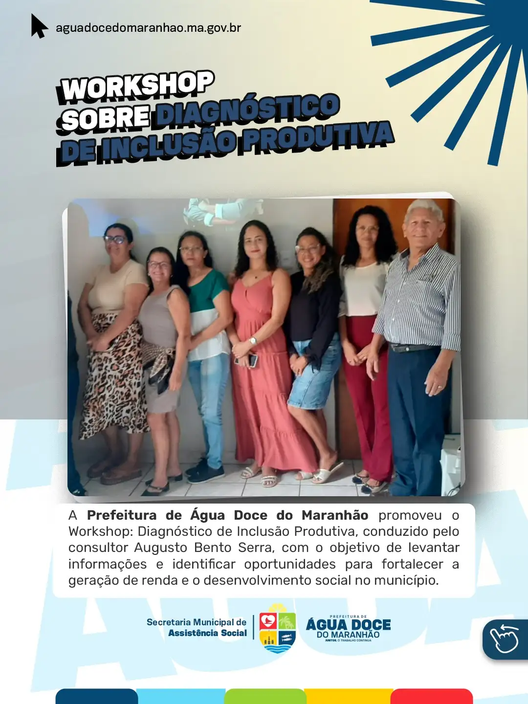 Prefeitura de Água Doce do Maranhão realiza workshop e avança em estratégias de inclusão produtiva