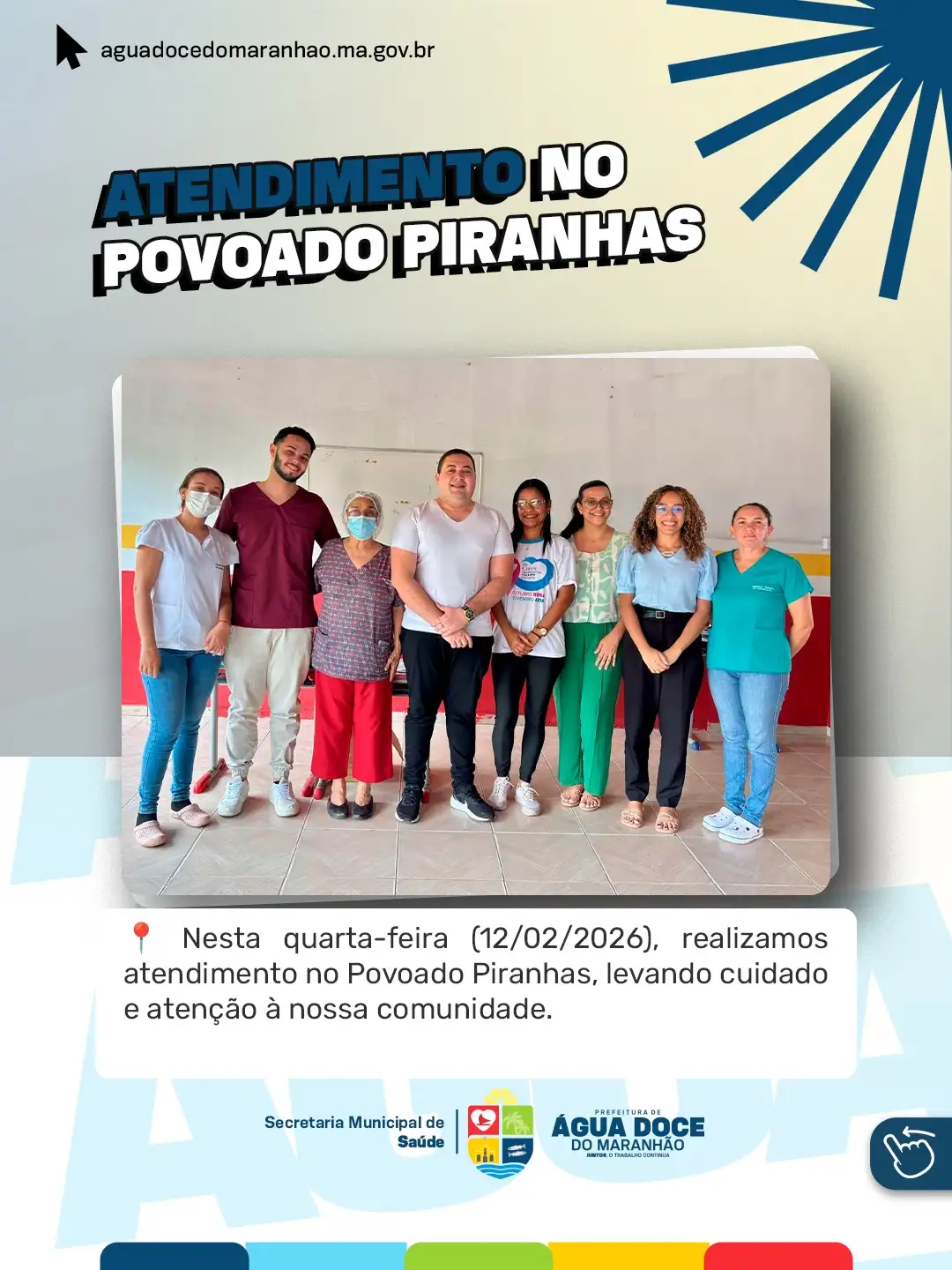 Estratégia de Saúde da Família de Cana Brava realiza atendimento no Povoado Piranhas