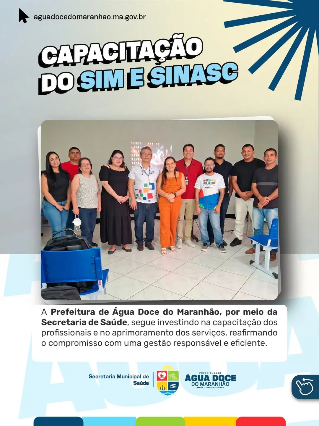 Secretaria de Saúde de Água Doce do Maranhão participa de capacitação e reforça qualidade dos dados em saúde