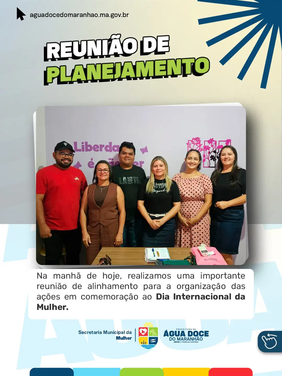 Prefeitura de Água Doce do Maranhão realiza reunião de planejamento para o Dia Internacional da Mulher