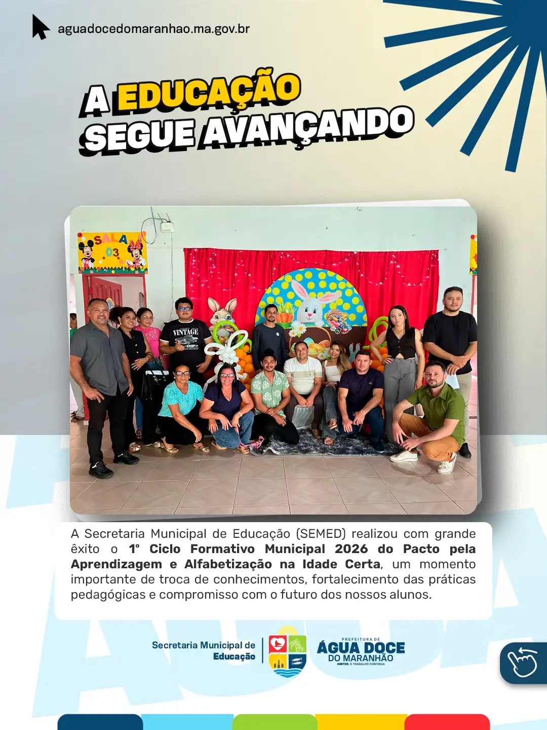 SEMED realiza 1º Ciclo Formativo Municipal 2026 e fortalece ações voltadas à aprendizagem e alfabetização