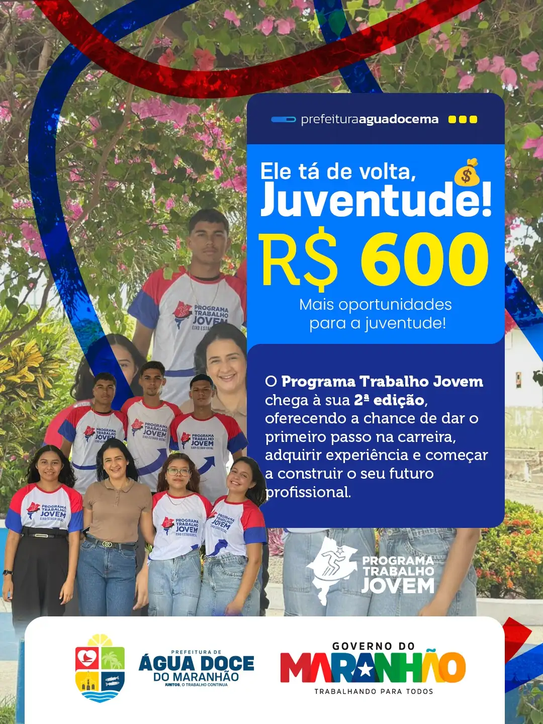 💼 Programa Trabalho Jovem – 2ª Edição em Água Doce do Maranhão